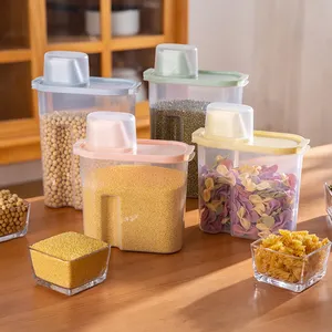 透明谷物食品储罐批发可定制耐用厨房储物盒