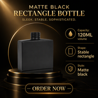 Diffuseur de parfum d'ambiance en verre noir avec marquage à chaud 100 mL 200 mL