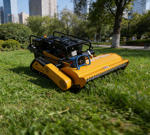 Tondeuse à fléaux industrielle sans fil télécommandée, levage hydraulique, largeur de coupe 800 mm, moteur 4 temps, chenilles tout-terrain - Product Image 2