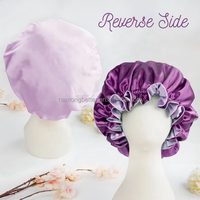 Gorro de Satén Ajustable de Lujo en 50 Colores, Reversible, de Doble Capa, Informal, para Viajes, para Cabello Rizado Natural