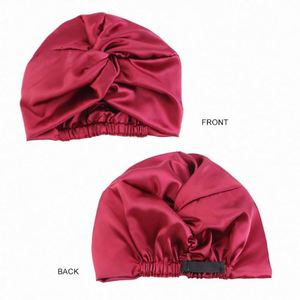 Adjustable Silk Satin Bonnet for Sleeping Hair <b>Wrap</b> Double Layer Sleep Cap Night Turban Large Long Curly Braid Promotion Gift - Product Image 2