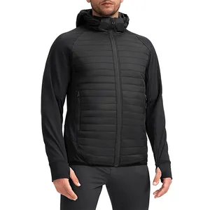 Clothing Factory Custom Men Lightweight Puffer Jacket Winter Thermal Running Jacket Hybrid Waterproof Down Coat For Golf Hiking