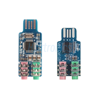 CM108 USB Carte Son Module Pilote Gratuit Adaptateur Audio Externe 3.5mm Casque Microphone Prise pour PC Portable Plug and Play