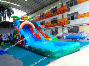 Palm Tree thư bị trả lại lâu đài trượt <span class=keywords><strong>Inflatable</strong></span> bouncy nhà nhảy trượt nước ngoài trời thương mại <span class=keywords><strong>Bouncer</strong></span> <span class=keywords><strong>Inflatable</strong></span> hồ bơi trượt nước - Product Image 5