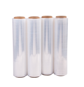 LLDPE Soft Plastic Clear Manual Stretch Film <b>Jumbo</b> Roll 300m Hand Pallet Wrapping for Food Packaging Durable Custom Logo Print - Product Image 2