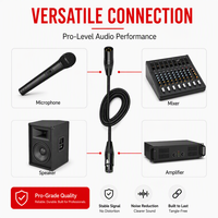 Câble audio professionnel XLR mâle-femelle pour microphone, équilibré, OEM