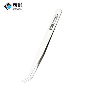 Pinzas metálicas Keyou de 122 mm con punta suave para reparación de gafas, clips para monturas, almohadillas nasales, herramientas de fijación de tornillos - Product Image 1