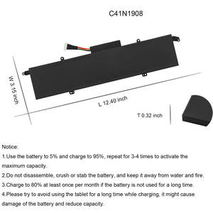 76Wh แบตเตอรี่แล็ปท็อป C41N1908ใหม่ใช้ได้กับ Asus Zephyrus G14 GA401IV ROG Zephyrus G14 <span class=keywords><strong>GA401</strong></span> GA401IU GA401IH GA401II ซีรีส์ - Product Image 4