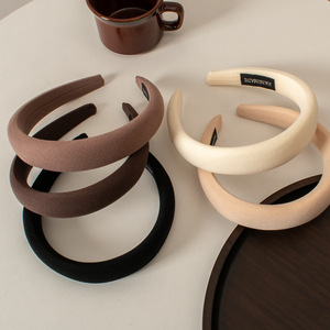 Fascia per <span class=keywords><strong>Capelli</strong></span> Coreana di Design all'Ingrosso, Personalizzata con <span class=keywords><strong>Spugna</strong></span> Imbottita, per Donna e Ragazza - Product Image 1