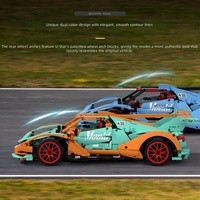 Jouet électronique éducatif technique 13155 13156 1669 pièces en plastique ABS, modèle de voiture de sport RC à construire, échelle 1:10, cadeau de festival