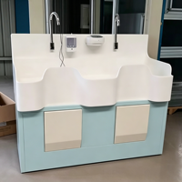Évier chirurgical à capteur automatique pour salle d'opération, 3 stations, en acier inoxydable, pour lavage médical
