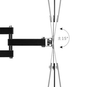 Support mural pour téléviseur X200 en acier laminé à froid noir - Compatible avec les téléviseurs de 17 à 42 pouces, capacité de charge de 22 kg pour les petits écrans - Product Image 6