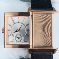 Montre de plongée rectangulaire Reverso Tribute double face réversible, double fuseau horaire, indicateur jour/nuit, alarme analogique, bracelet 20 mm européen