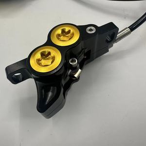 Bicicleta eléctrica de pistón BMX Scooter eléctrico Freno de disco hidráulico doble Pastillas de freno sinterizadas de cuatro pistones Aluminio de alta resistencia - Product Image 4