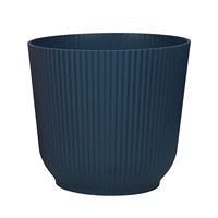 Jardinières modernes en plastique PP à rayures cylindriques avec trous de drainage pour plantes succulentes d'intérieur et plantes au sol
