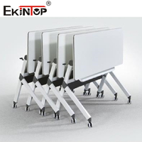 Ekintop bureau moderne en usine salle Design simple table et chaise de formation pliantes en métal mobiles meilleure vente bureau simple pour étudiants