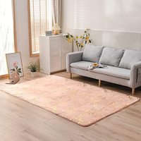 Tapis rectangulaire antidérapant en fourrure métallique, accessoire de sol doux pour chambre à coucher, salon, canapés