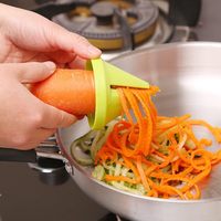 Roterende keuken-snijder van roestvrij staal, spiraalsnijder, handmatige groentesnijder, fruit-, aardappel- en radijsrasp