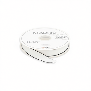 Iln Cinta De Correa 2.5Cm X 64M Madrid White <b>Ribbons</b> - Product Image 1