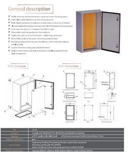 Gabinete de Red Integrado para Exteriores, Impermeable IP54, Estándar IEC297-2, Acero Laminado en Frío de 2.0 mm, Tamaño Personalizable, en Stock - Product Image 6