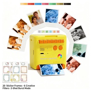 Mini appareil photo instantané avec imprimante thermique pour autocollants, <span class=keywords><strong>vidéo</strong></span> en ralenti et time-lapse, lecteur MP3 intégré, appareil photo numérique pour enfants, cadeau jouet - Product Image 1