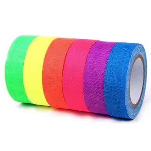 Fluorescent Adhesive Tapes Gaffer Tape UV Blacklight Reactive Neon Tapes for Parties Art Craft Decorations