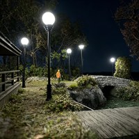 Lampe de cour miniature LED à l'échelle 1:160 N pour maquette de train, table de sable architecturale, accessoire de micro-paysage DIY