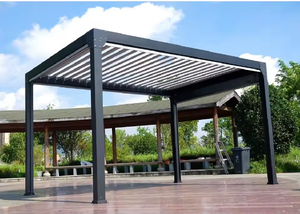 Pérgola Bioclimática de Estilo Europeo Ligera para Exteriores, con Persianas de Aleación de Aluminio para Protección Solar y Drenaje Rápido, para Villas y Parques - Product Image 2