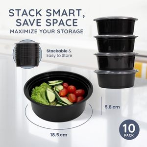 Gobelet à sauce noir avec couvercles - Gobelet soufflé jetable en plastique PP, 60 ml - Product Image 2