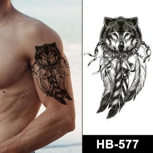 <span class=keywords><strong>Tatuaje</strong></span> de <span class=keywords><strong>lobo</strong></span> a prueba de agua para hombres, <span class=keywords><strong>tatuaje</strong></span>/<span class=keywords><strong>tatuaje</strong></span> - Product Image 2