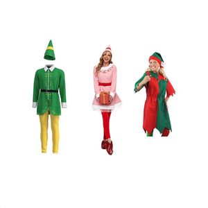 Disfraz de Duende Navideño para Adultos Haowu, Conjunto de Túnica Verde, Rosa y Roja, para Cosplay y Fiestas - Product Image 1