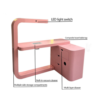 Modern Minimalist Eco-Friendly Durable Nail Art Salon Furniture Manicure Table Chair Set Wood Multi Storage for Living Room Use - Product Image 2
