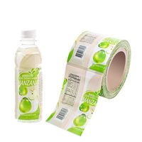 Film rétractable imprimable personnalisé pour bouteille d'eau, impression imperméable, étiquette thermorétractable, film d'impression opaque en PVC