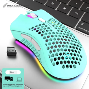 Chuột quang không dây 2.4G Chuột chơi game rỗng có thể sạc lại Chuột chơi game RGB - Product Image 6