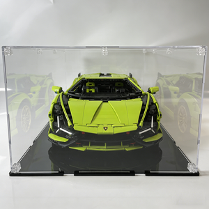 Elegante Vitrina Acrílica Ecológica con Base de Color Personalizable y Pre-Ensamblada para Exhibición de Modelos de Autos en Casa - Product Image 6