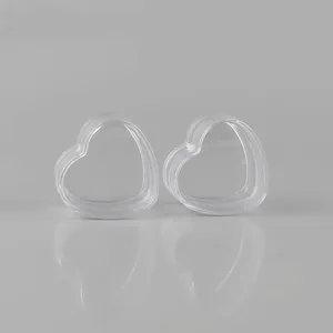 4G Transparante Mooie Plastic Pot Hartvormige Nagellak Fles Nagel Poeder Doorzichtige Pot