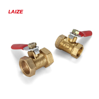 Laize Mini vanne à bille Vanne de contrôle de compresseur Vanne de pompe à air en laiton Raccord mâle femelle Barb Vanne à aiguille à compression rapide