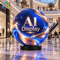 Écran sphérique LED 360° intérieur AI P1.2 P1.5 P1.8, mur vidéo LED couleur pleine, écran sphérique 3D pour publicité en centre commercial