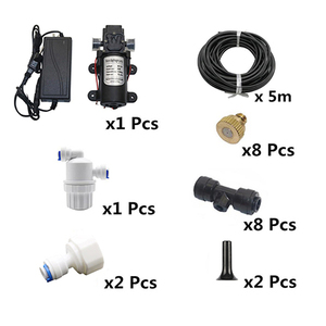 5M 1/4 ''Sương Phun Nước Ngoài Trời Vườn Phun Sương Với Bộ Lọc Làm Mát Hệ Thống Bơm Kit PE Ống Sương Mù Vòi Phun - Product Image 2