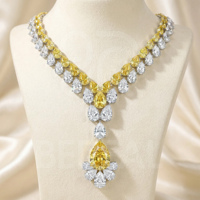 Conjunto de Collar y Pendientes de Oro 18K Personalizado con Moissanita VVS, Cadena de Plata 925 con Diamantes de Moissanita Cultivados en Laboratorio, Joyería para Mujer