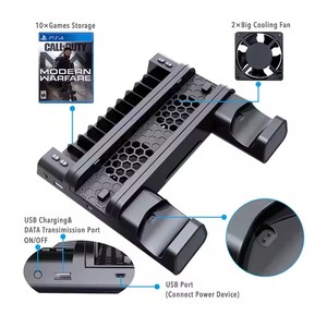 2 Trong 1 Dọc Làm Mát Kép Sạc Cơ Sở Cho <span class=keywords><strong>PS4</strong></span> Mỏng Pro Giao Diện Điều Khiển Làm Mát Đôi Gamepad Sạc Trạm TP4-19076 - Product Image 3