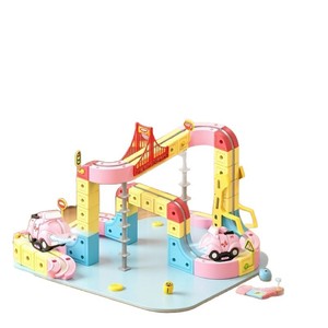 Jouets de voitures à lévitation magnétique 3D DIY, circuit de construction à assembler, <span class=keywords><strong>voiture</strong></span> rechargeable avec lumières pour enfants unisexes - Product Image 1