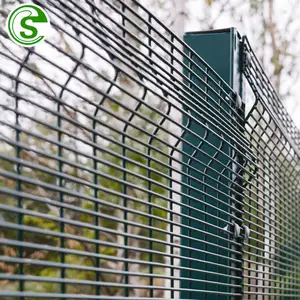 Vandal Resistant Security Fencing 2024 New Galvanized Welded Powder Coated Wire Mesh Exterior Fencing Security Fence 358 Anti Climb Fence Panel