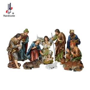36-Inch hayat-boyutu açık noel doğuş seti dini reçine heykel boyalı fiberglas modeli heykel rakamlar - Product Image 5