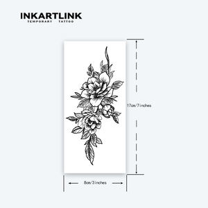 INKARTLINK - Pegatinas <span class=keywords><strong>de</strong></span> Tatuajes Temporales para el Cuerpo, Diseño <span class=keywords><strong>de</strong></span> <span class=keywords><strong>Flor</strong></span> <span class=keywords><strong>de</strong></span> Peonía, Resistentes al Agua, Ecológicas, Duran 15 Días, Paquete al por Mayor - Product Image 4
