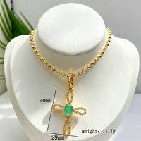 Collier en corde tressée colorée avec pendentif en pierre naturelle, motif étoile octogonale, croix, grain de café et poisson, pour femme
