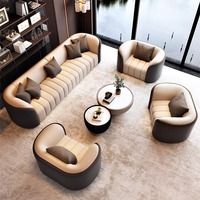 Ensemble de mobilier en tissu nordique en U pour salon de beauté, bureau, réception, espace de repos, table de négociation, chaises, hôtel, salon