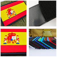 Drapeau des Bahamas à crochet court Velcro PVC en caoutchouc souple Patch du drapeau des Bahamas avec surface brute disponible en stock