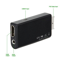 Adaptador Convertidor de PS2 a HDMI 1080P con Conector de Audio de 3.5mm, Plug and Play para Modelos de PlayStation 2, Monitor de TV HD, Todos los Modelos de PS2