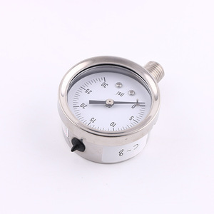 เกจวัดแรงดันลมแบบเติมน้ำมันขนาด 63 มม. พร้อมตัวเรือนสแตนเลสและข้อต่อแบบ Bayonet - Product Image 3